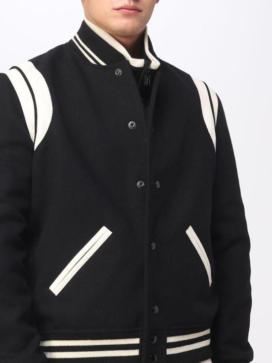 25FW 생로랑 봄버 자켓 354718Y180W 1070 Black - SAINT LAURENT