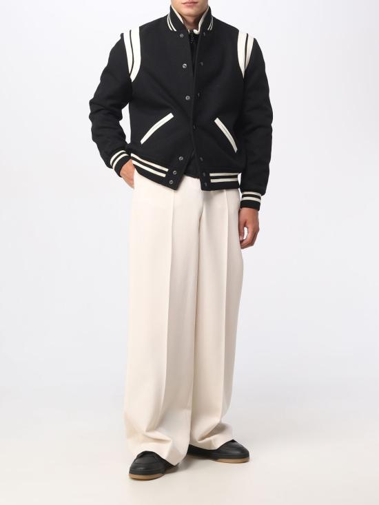 25FW 생로랑 봄버 자켓 354718Y180W 1070 Black - SAINT LAURENT