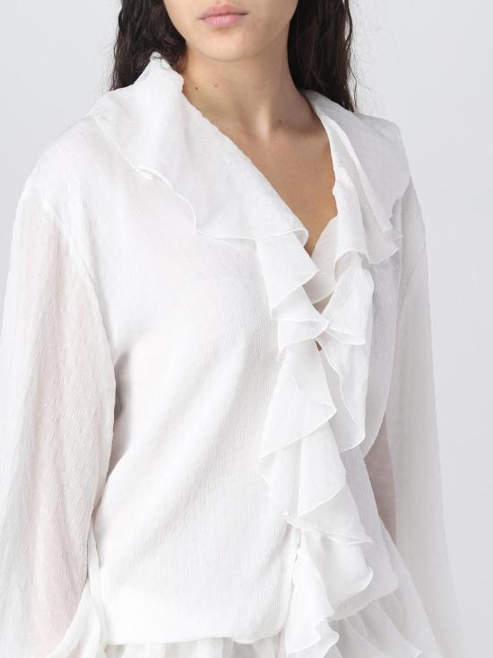 25FW 블루마린 숏 원피스 2A310A N0103 White - BLUMARINE