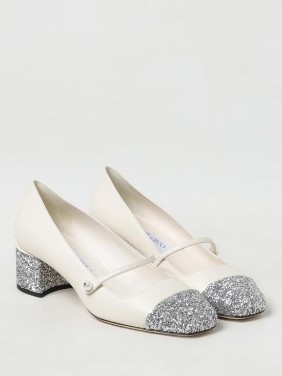 25FW 지미추 힐/펌프스 ELISA45PJE SILVER LATTE Yellow Cream - JIMMY CHOO