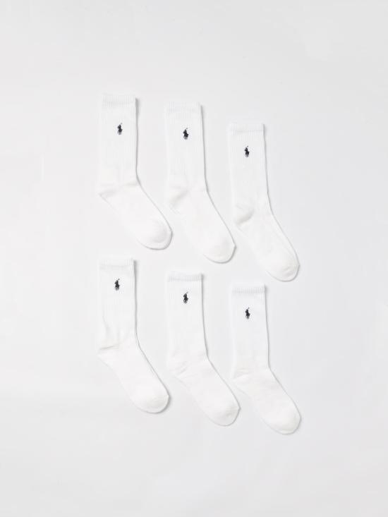 24FW [키즈] 폴로 랄프로렌 발목 양말 444765841 001 White