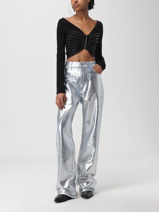  파코라반 스트레이트 팬츠 23HCPA310CO0487 P044 Silver - PACO RABANNE