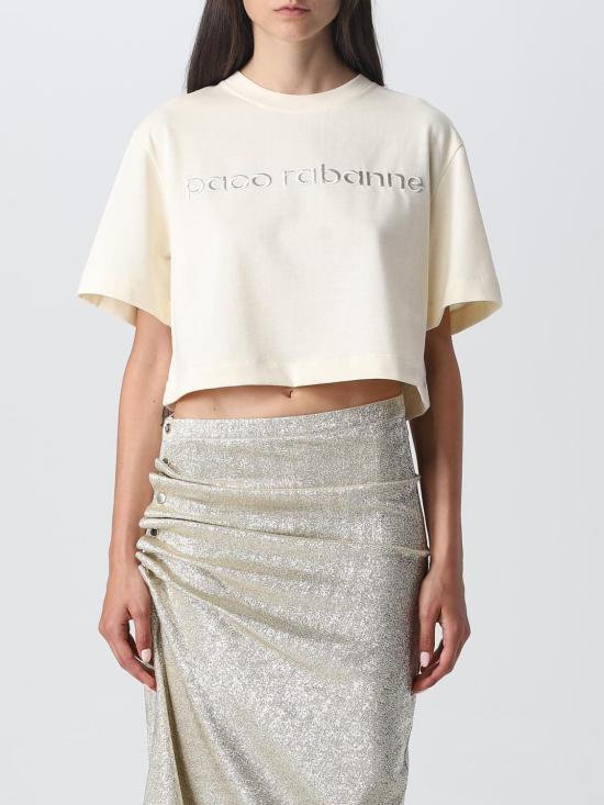  파코라반 반팔 티셔츠 23FJTE117CO0471 P270 Nude