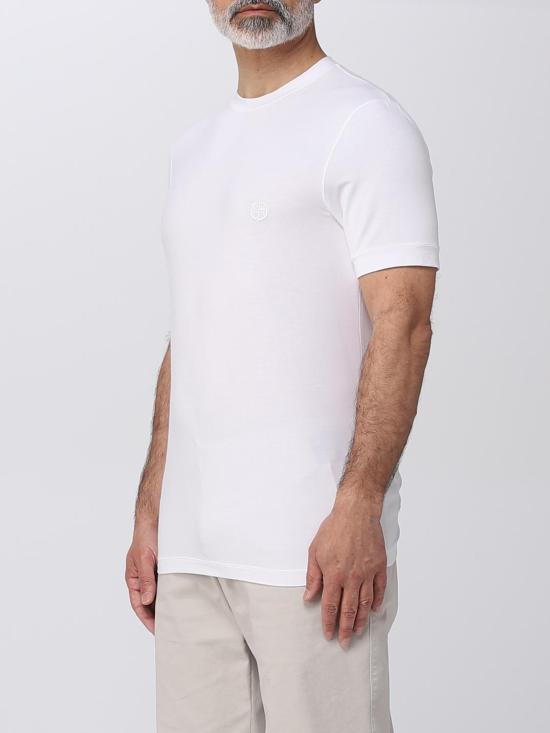 25FW 조르지오 아르마니 반팔 티셔츠 3GST52SJP4Z U090 White - GIORGIO ARMANI