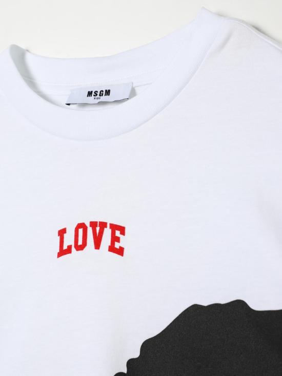 25FW [키즈] 엠에스지엠 티셔츠 F4MSJGTH144 001 White - MSGM