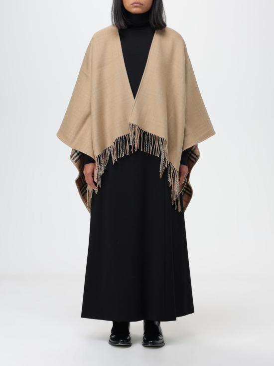 25FW 버버리 체크 울 리버시블 케이프 8071673 Beige