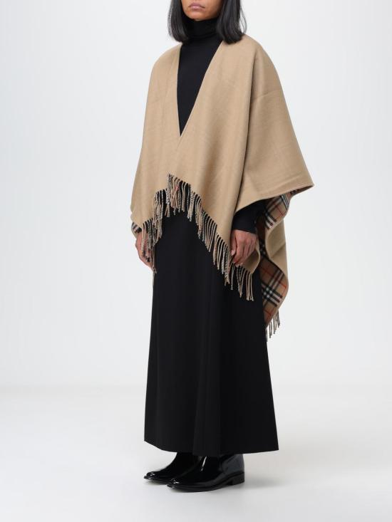 25FW 버버리 체크 울 리버시블 케이프 8071673 Beige - BURBERRY