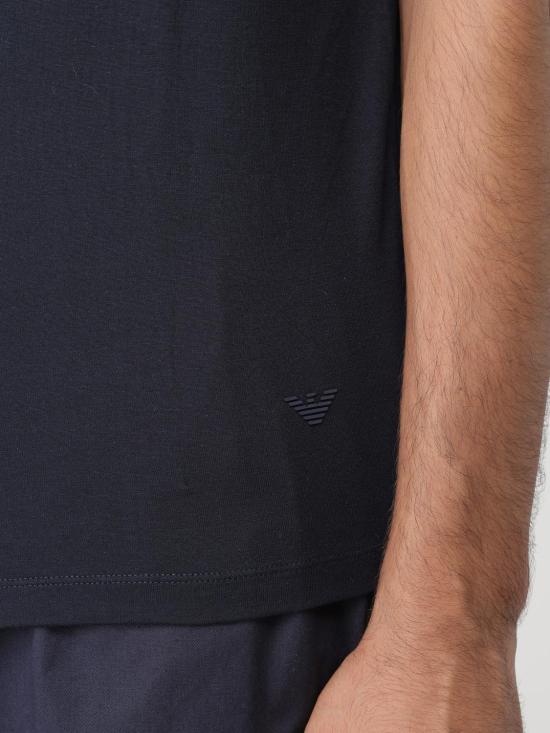 25FW 엠포리오 아르마니 반팔 티셔츠 8N1TF01JCDZ 0920 Blue - EMPORIO ARMANI