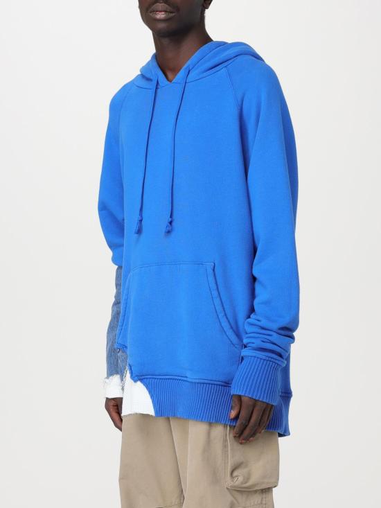  그렉로렌 후드 티셔츠 GM307 MEDIUM BLUE Electric Blue - GREG LAUREN
