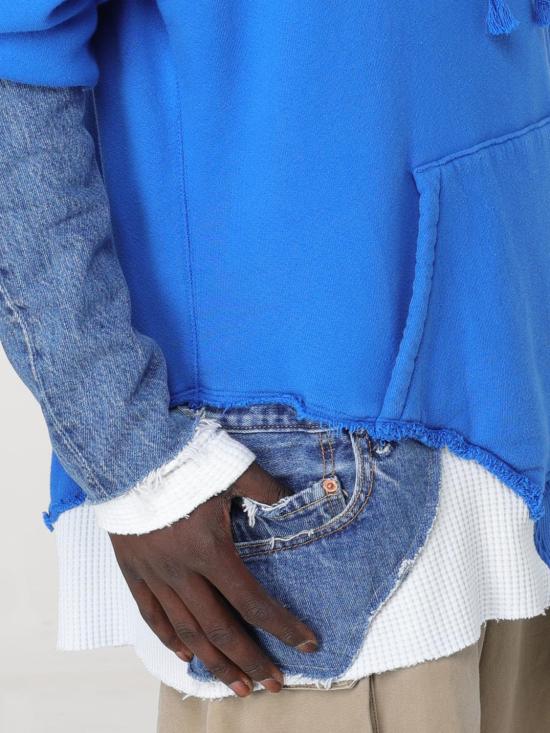  그렉로렌 후드 티셔츠 GM307 MEDIUM BLUE Electric Blue - GREG LAUREN