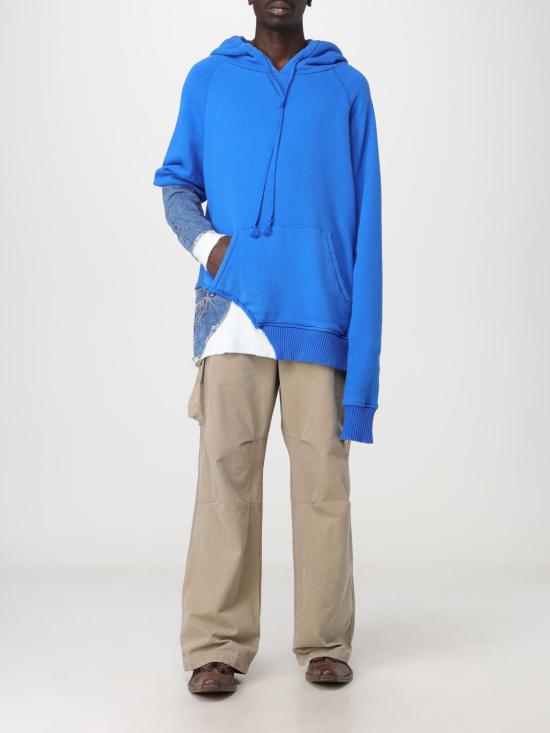  그렉로렌 후드 티셔츠 GM307 MEDIUM BLUE Electric Blue - GREG LAUREN