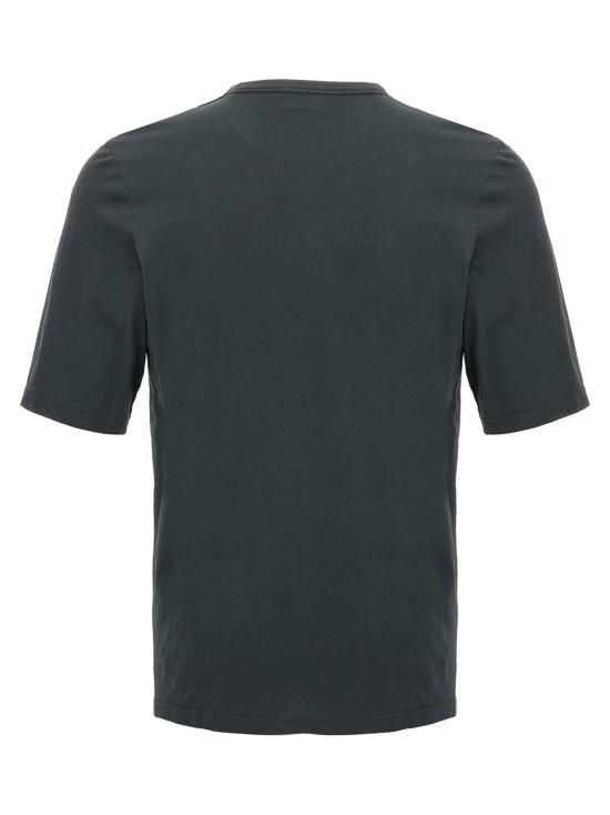  생로랑 반팔 티셔츠 로고 자수 티셔츠 블랙 - SAINT LAURENT