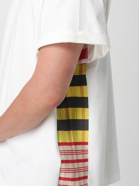 25FW 보테가베네타 반팔 티셔츠 816352V4ZL1 9310 White - BOTTEGA VENETA