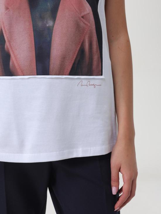 25FW 막스마라 반팔 티셔츠 2421946071600 012 White - MAX MARA