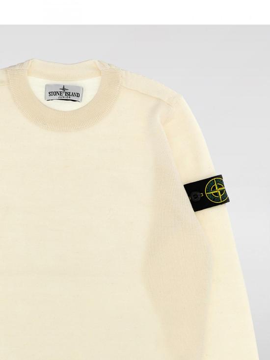 25FW [키즈] 스톤 아일랜드 풀오버 8116509C4 V0099 White - STONE ISLAND