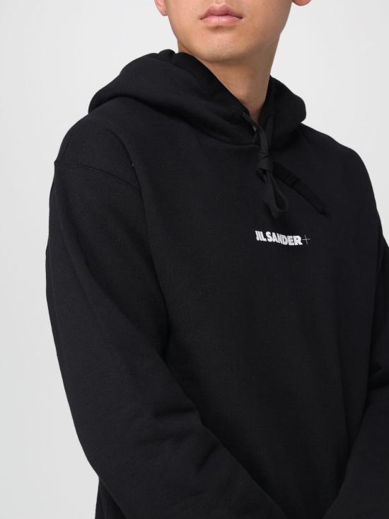 26SS 질샌더 로고 후드 티셔츠 J47GU0129J20039 001 Black - JIL SANDER