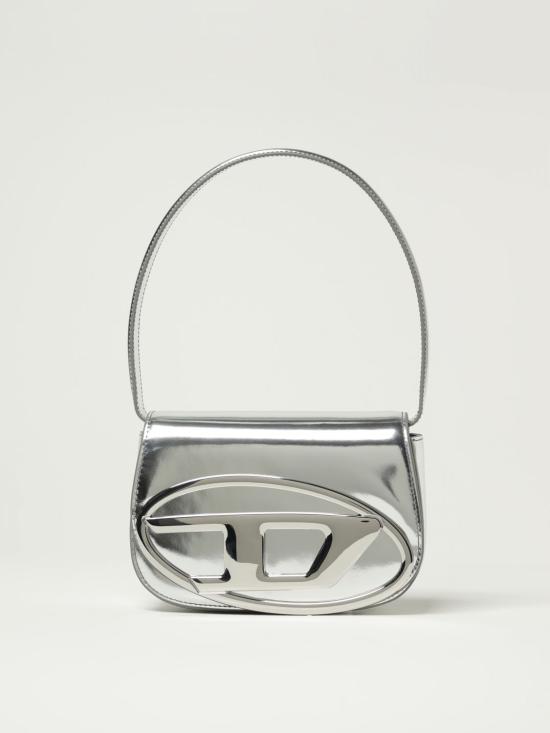 26SS 디젤 1DR 숄더백 인 미러드 레더 X08396PS202 H0535 Silver