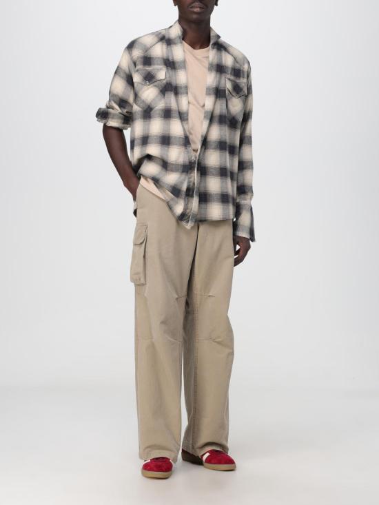  그렉로렌 긴팔 셔츠 GM137 BLACK WHITE Black - GREG LAUREN