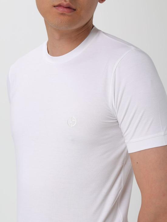 25FW 조르지오 아르마니 반팔 티셔츠 3GST52SJP4Z U090 White - GIORGIO ARMANI