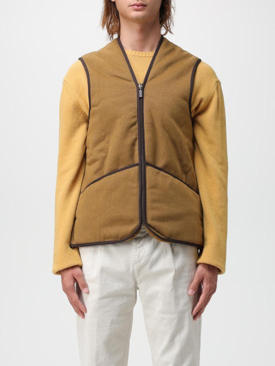 25FW 바버 웜 파일 웨이스트코트 집 인 라이너 MLI0004MLI BR31 Brown