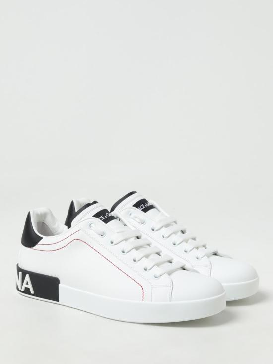 26SS 돌체앤가바나 카프스킨 나파 포르토피노 스니커즈 CS2216AH526 89697 White - DOLCE & GABBANA