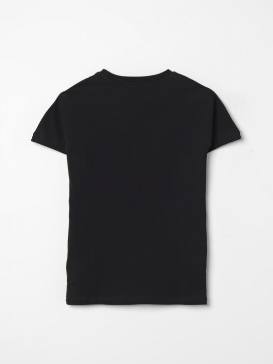 25FW [키즈] 모스키노 티셔츠 HDV0FPLDA21 60100 Black - MOSCHINO