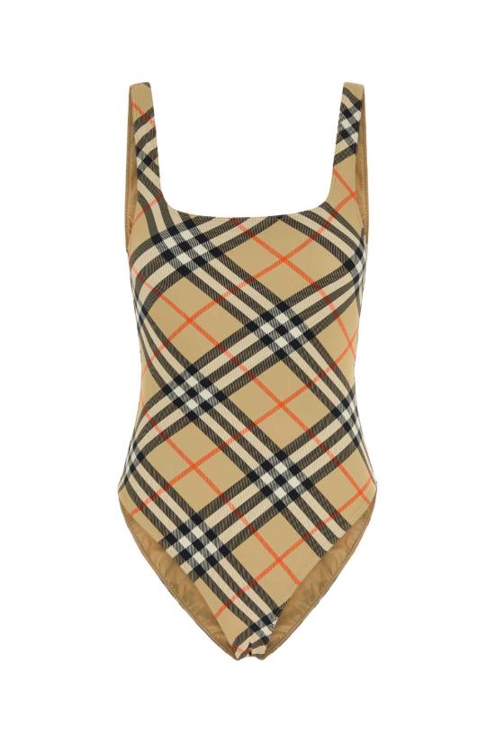 25FW 버버리 체크 스윔수트 8100758B9368 BEIGE