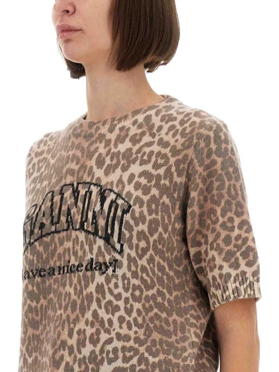 25FW 가니 반팔 티셔츠 K2500943 BROWN - GANNI