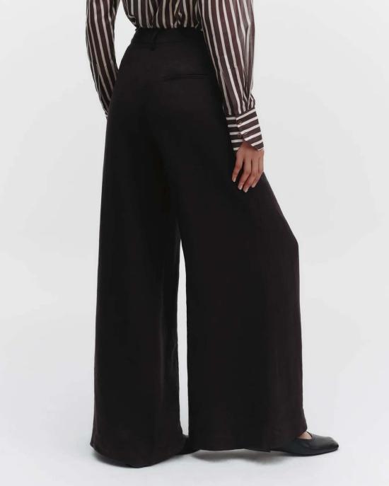  티더블유피 스트레이트 팬츠 Twp Dee's 워시드 리넨 팬츠 다크 초콜릿 - TWP