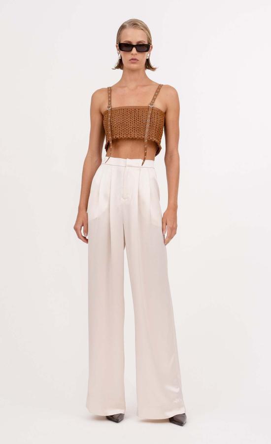  논살란트 레이블 민소매 티셔츠 무심한 라벨 카터 크롭 허니 - NONCHALANT LABEL