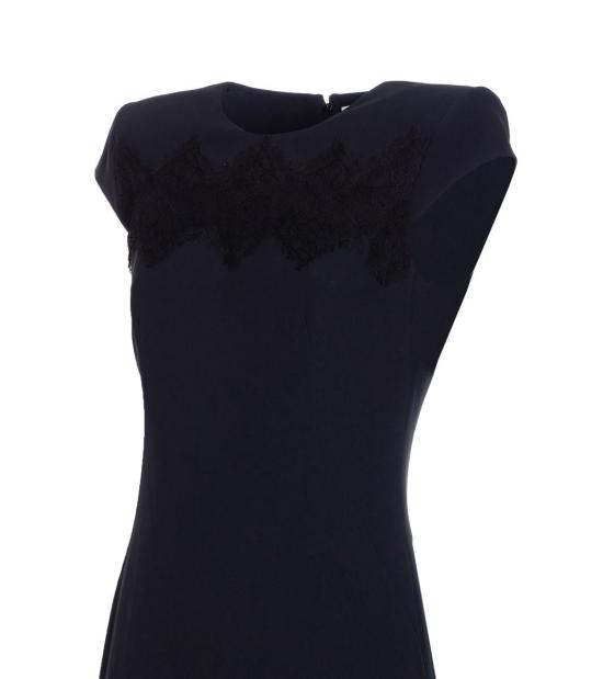 25FW 알렉산더 맥퀸 미디 원피스 830138QEAAA1000 Black - ALEXANDER MCQUEEN