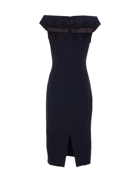 25FW 알렉산더 맥퀸 미디 원피스 830138QEAAA1000 Black - ALEXANDER MCQUEEN