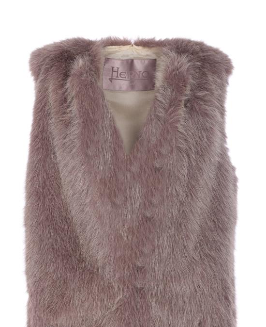 25FW 에르노 풀 인조 퍼 리조트 베스트  GC00065DR126274400 PINK - HERNO