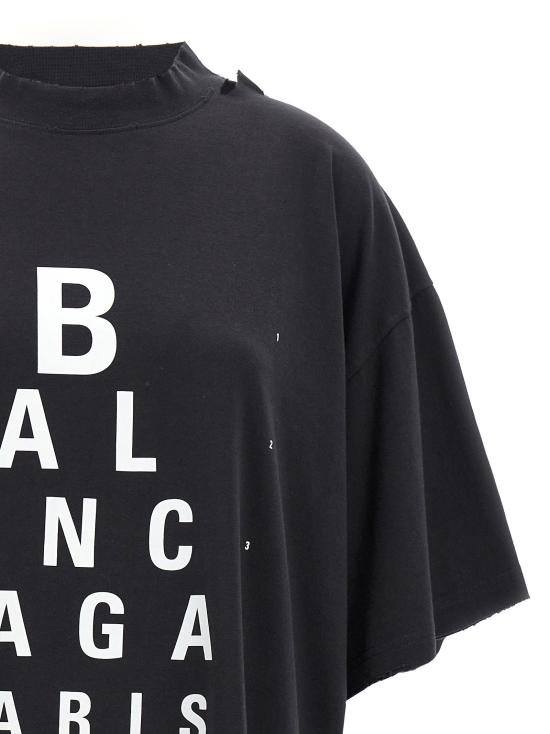 25SS 발렌시아가 옵틱컬 오버사이즈 티셔츠 811688TRVU69034 - BALENCIAGA