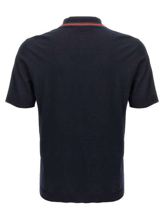25SS 구찌 웹 니트 폴로 티셔츠 819225XKEJV4060 - GUCCI
