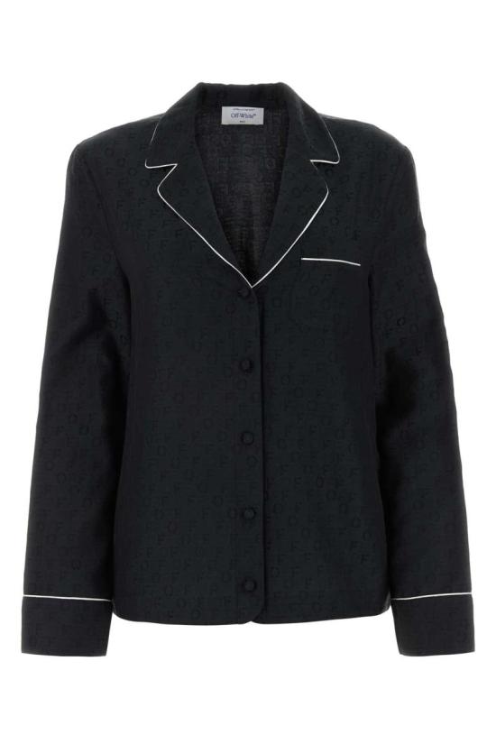  오프화이트 긴팔 티셔츠 OWGE016F23FAB002 1010 Black