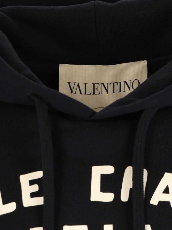 25FW 발렌티노 가라바니 후드 티셔츠 7V3MF28NB339RA Black - VALENTINO GARAVANI