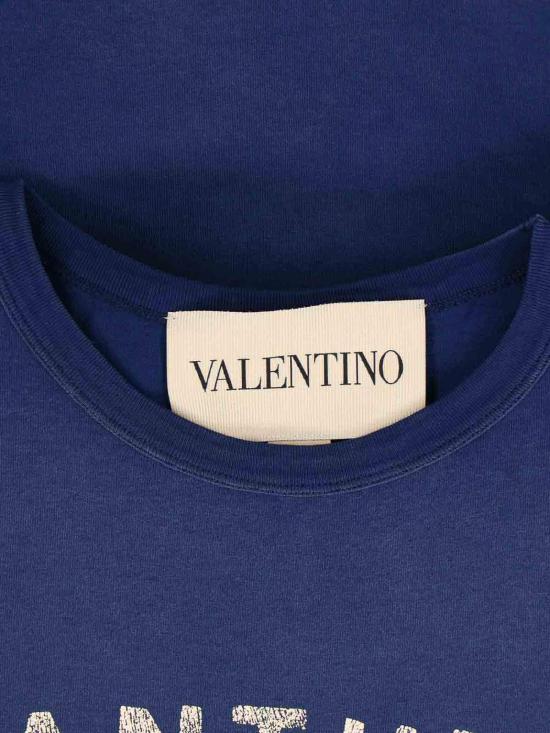 25FW 발렌티노 가라바니 반팔 티셔츠 7V3MG17EAYDAEW Blue - VALENTINO GARAVANI