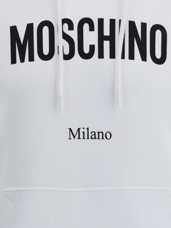 25FW 모스키노 후드 티셔츠 252ZZ1708252ZZ5228 1001 WHITE - MOSCHINO