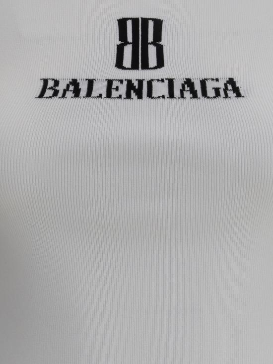 25FW 발렌시아가 민소매 티셔츠 835500T5231 9040 WHITE - BALENCIAGA