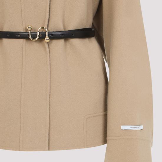 25FW 스포트막스 CANTORE 칸토레 벨티드 울 자켓  2522086031600 80747 001 Beige - SPORTMAX