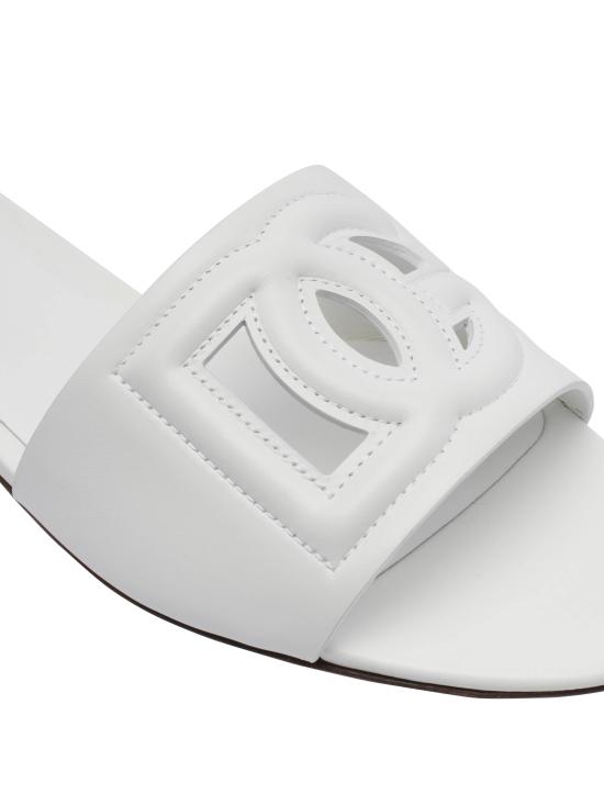 25FW 돌체앤가바나 뮬/슬리퍼 CQ0436 AY32980001 White - DOLCE & GABBANA