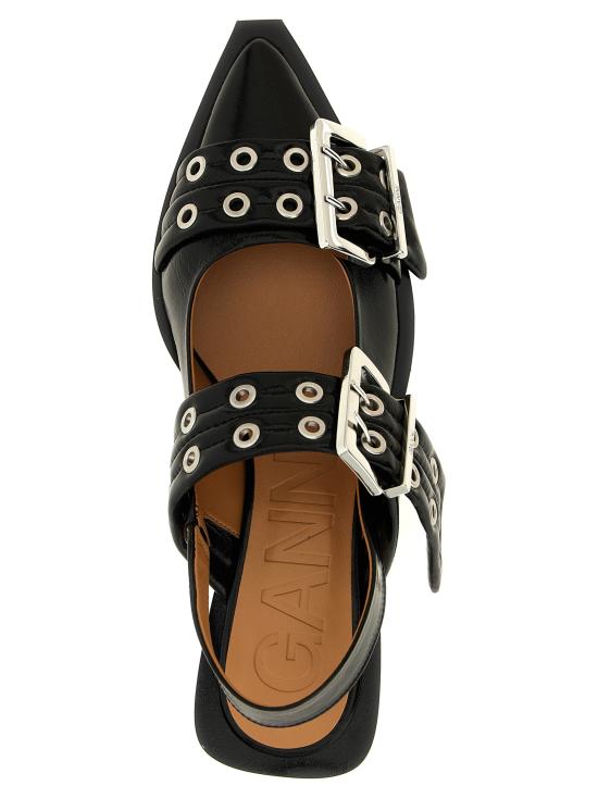 25FW 가니 버클 플랫 슈즈 S2730099 Black - GANNI