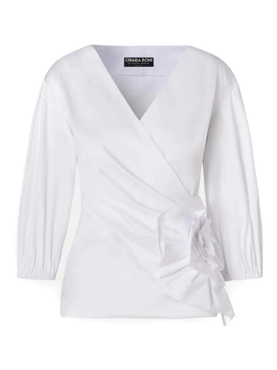  키아라보니 / 여성 엘리제 셔츠 CMELIZEECOTTONCXWHITE White BPG