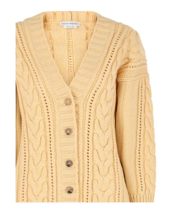  알렉산더 맥퀸 가디건 688388 Q1AY1 7025 70157 XS Yellow - ALEXANDER MCQUEEN