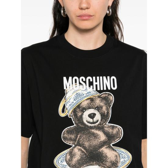 25FW 모스키노 반팔 티셔츠 5541 V0724 1555 BLACK - MOSCHINO