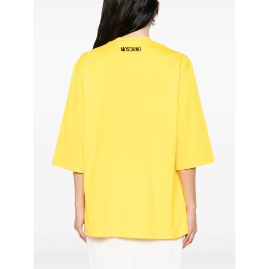 25FW 모스키노 반팔 티셔츠 5541 V0717 1027 YELLOW - MOSCHINO