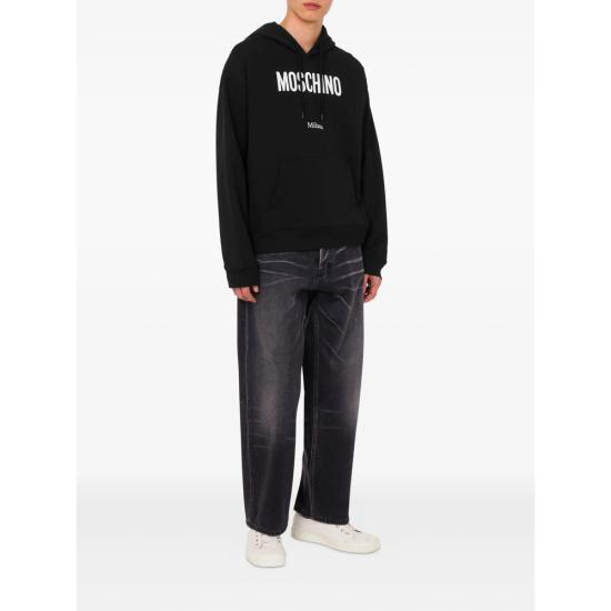 25FW 모스키노 후드 티셔츠 5228 A1708 1555 BLACK - MOSCHINO