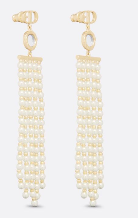  디올 이어링 E2329WOMPL 301 Gold white - DIOR