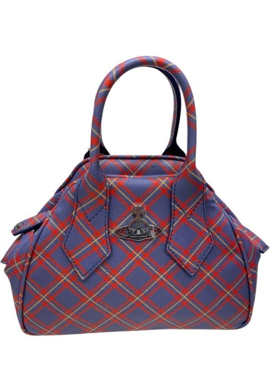 25FW 비비안웨스트우드 토트백 47030006WS0022 K302 BLUE ORANGE TARTAN